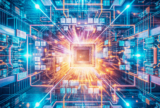 AI Infrastructure Solutions – a digital banner showcasing advanced artificial intelligence technology for scalable and efficient infrastructure.